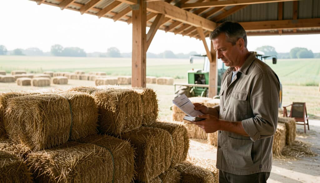 Quel taux de TVA appliquer au foin en agriculture ?