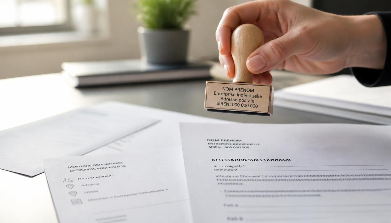 Tampon d’entreprise individuelle : mentions à inscrire